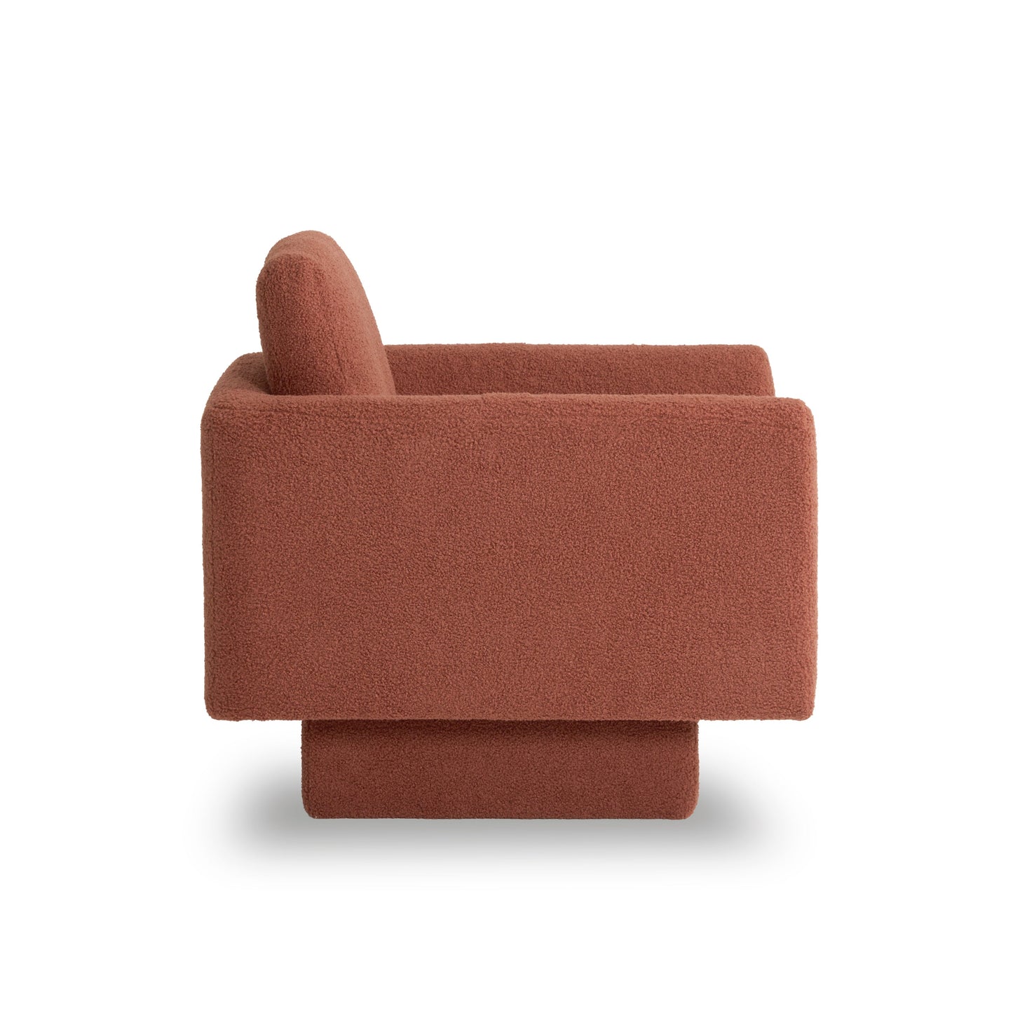 360° Modern Swivel Accent Chair,30" W Teddy Sherpa Round