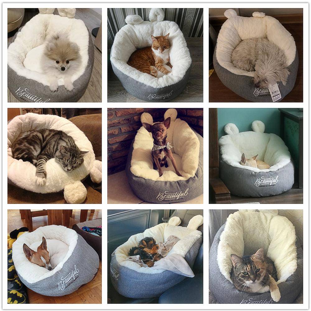 Snugglepaws Deluxe Cozy Cotton Dog Bed - Luxurious Sleeping Bag For