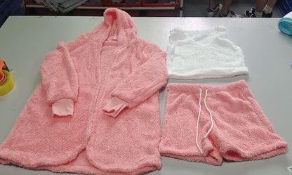3pcs Women's Loungewear Set – Cozy Crop Tank, Drawstring Shorts & Long