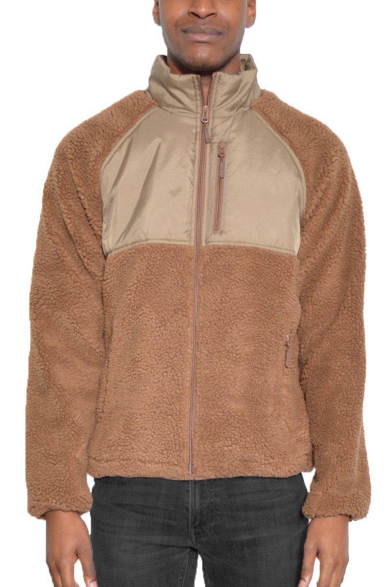 SHERPA CUT OUT FLEECE JACKET