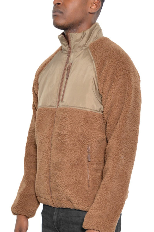 SHERPA CUT OUT FLEECE JACKET