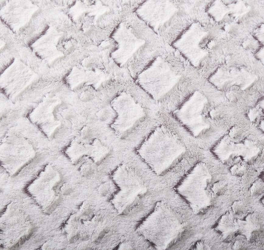 DaDa Bedding Dreamy Milky Way White & Purple Embossed Faux Fur Euro