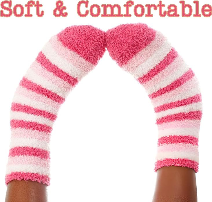 Colorful Patterned Wild Comfort Fuzzy Socks - 6 Pairs