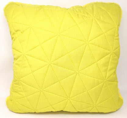 DaDa Bedding Hand-Made Tuscan Sun Yellow Sherpa Backside Quilted Throw