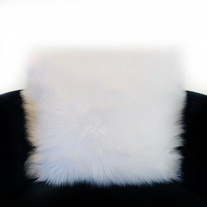 Plutus Off White Mongolian Fur Off White Animal Faux Fur Luxury Throw