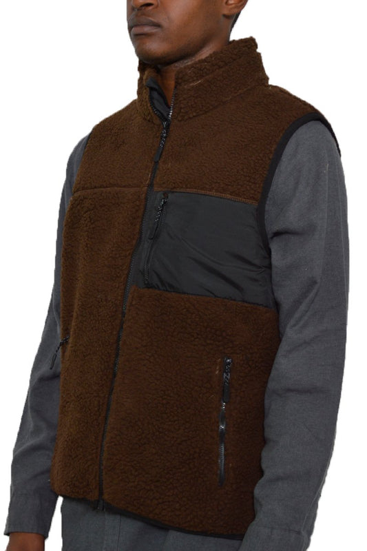 SHERPA FLEECE ZIPPER VEST