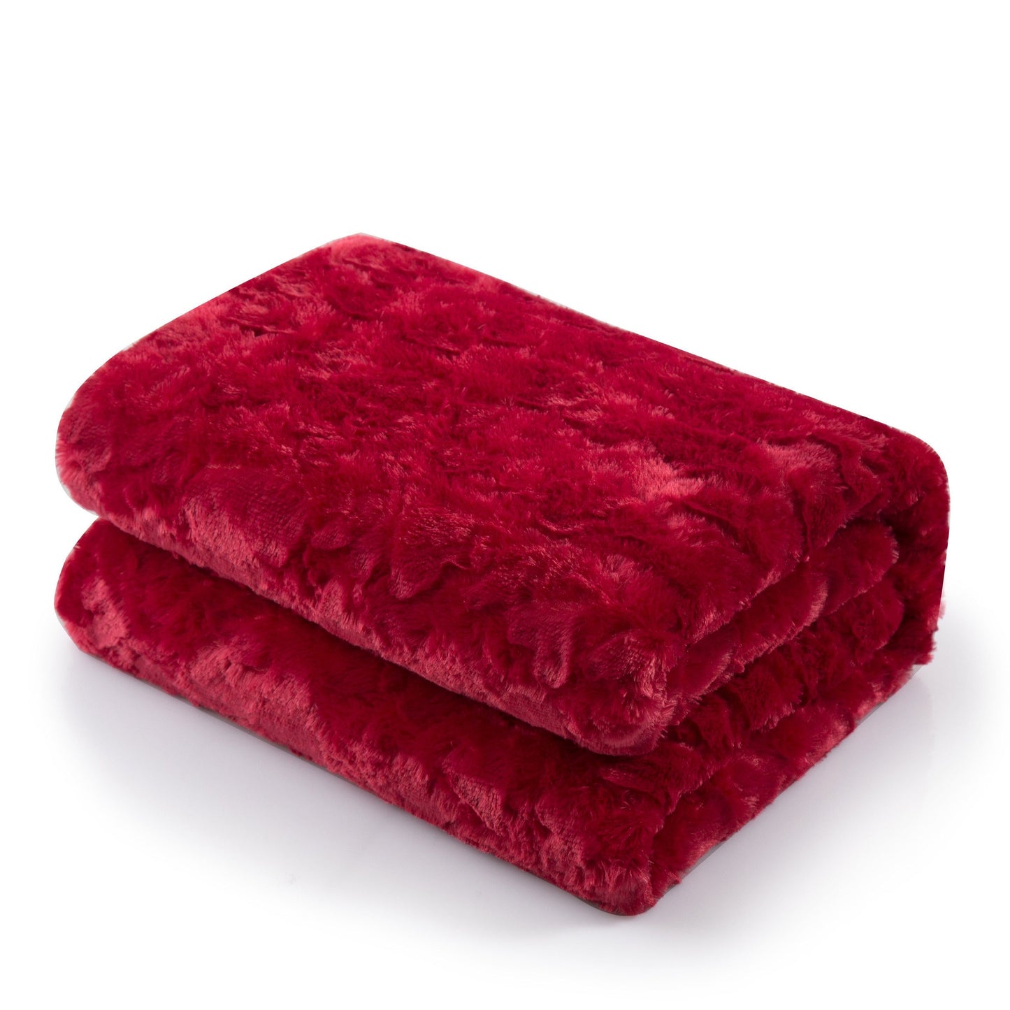 DaDa Bedding Luxury Romantic Red Lovely Hearts Dreamy Plush Faux Fur