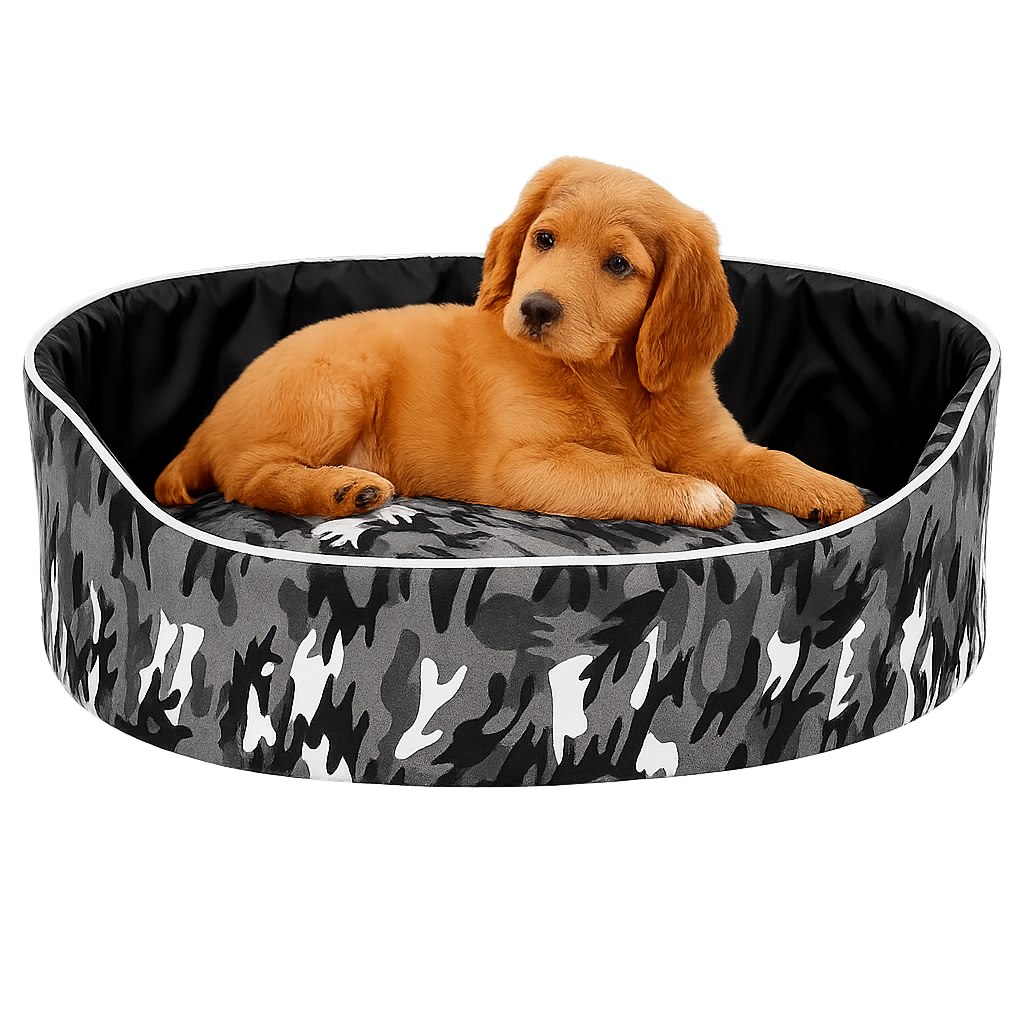 Leopard Print Cozy Pet Bed – Soft, Stylish & Secure