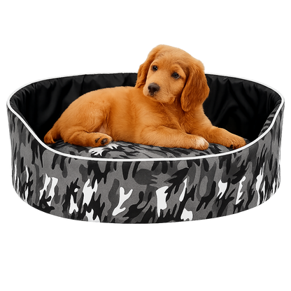 Leopard Print Cozy Pet Bed – Soft, Stylish & Secure
