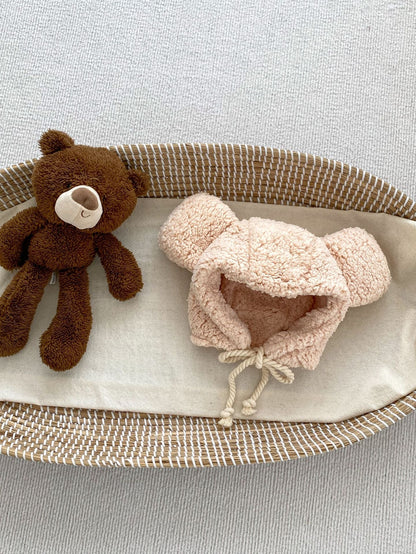 Winter Infant Baby Boys And Girls Solid Fluffy Thermal Hats