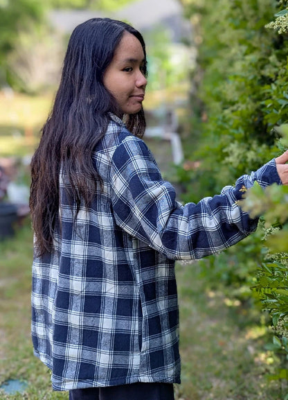 Women's Flannel Shirt Jacket,Sherpa-Lined Plaid